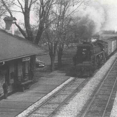 Photograph, CNR Station at Ernestown, Ontario, 1950.