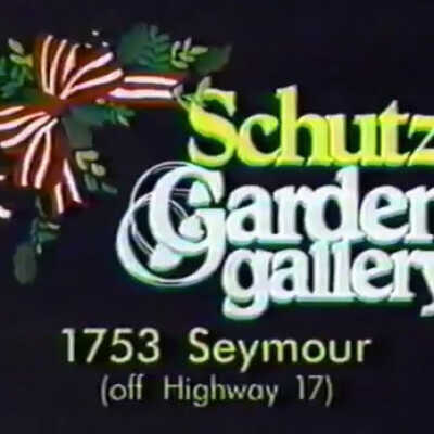 Video, Commercial, Schutz Garden Gallery, North Bay, Ontario, 1996.