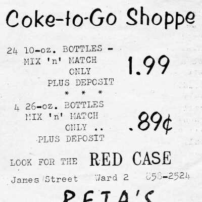 Newspaper Advertisement, Reta's Confectionery.