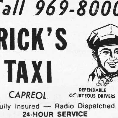Newspaper Advertisement, Rick's Taxi.