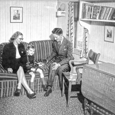 Photograph - Angus, Helen and Elizabeth McKay, 1945