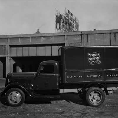 Photograph, Canadian National Express - Dodge truck.