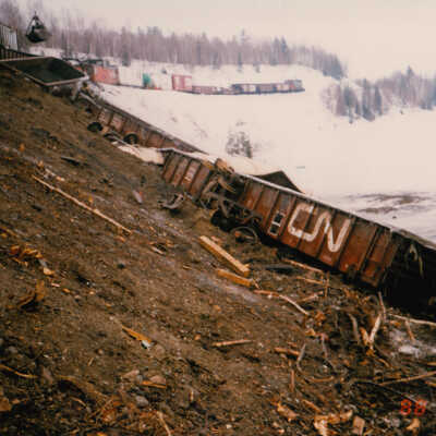Photograph, Train Derailment, 1988, Set of 175 Pictures.