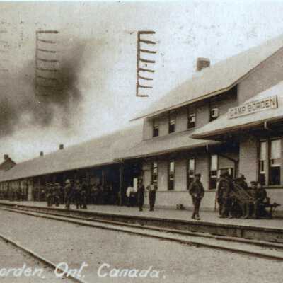 Photograph, CNR Camp Borden Station, Camp Borden, Ontario.