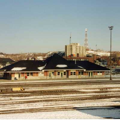 Photograph, VIA (CPR) Station, Sudbury, Ontario, December 16 1990.