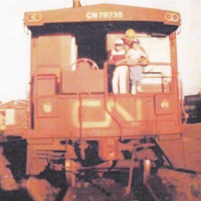 Photograph, Capreol Roundhouse and Turntable, Caboose.