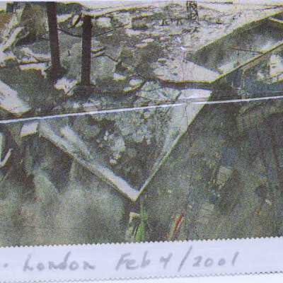 Photograph, CNR Building Demolition, London, Ontario, February 4th 2001.