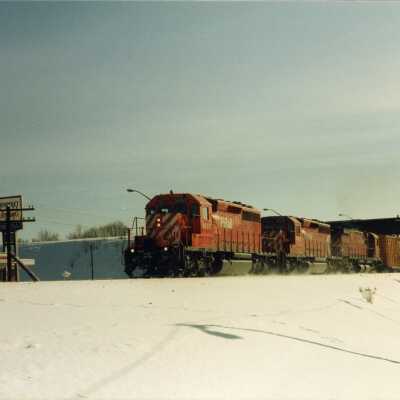 Photograph, Westbound at Sudbury, Ontario, February 25th, 1991.