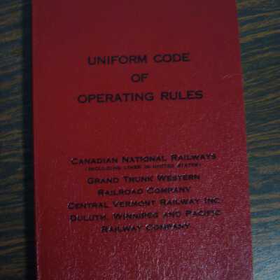 Uniform Code of Operating Rules, Effective August 26th, 1951