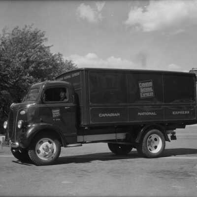 Photograph, Canadian National Express truck.