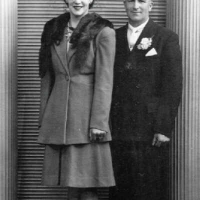 Photograph - Léo-Paul and Juliette (née Filion) Bélisle on their wedding day