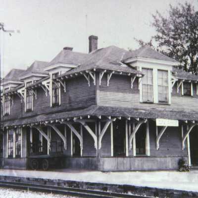 Photograph, CNR Station at Amqui, Quebec.