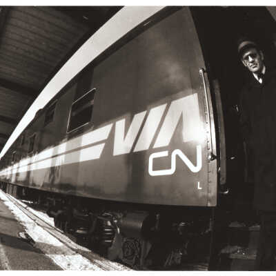 Photograph - VIA Rail CN Cavalier passenger car at Ottawa Station