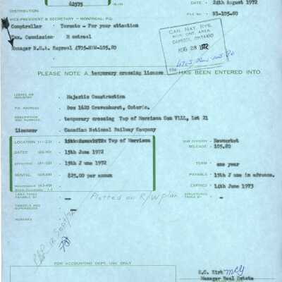 Document, CN Temporary Crossing License.