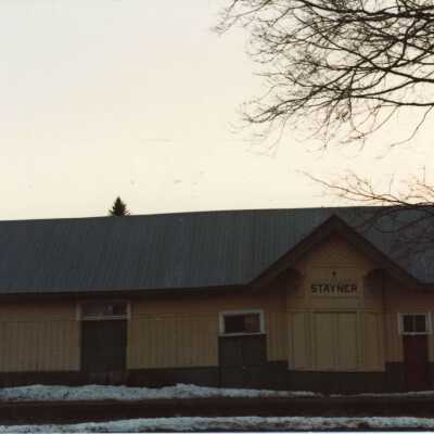Photograph, CNR Stayner Station, Stayner, Ontario.