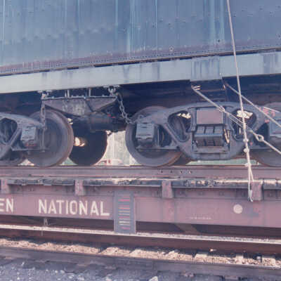 Photograph - Canadian National Steam Locomotive 152 being transported (Series of 49 Pictures)