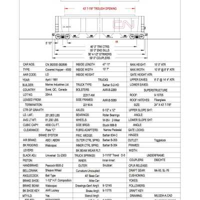 Document, Rolling Stock Plan, Canadian National Railway, CN382000-382699.