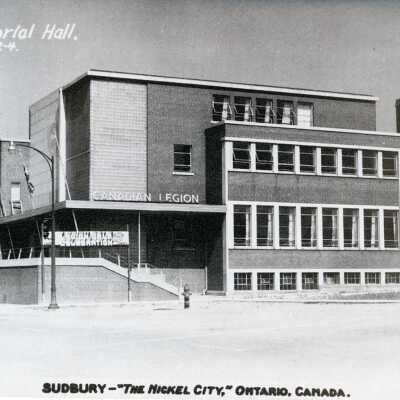 Photograph, Memorial Hall, Sudbury, Ontario.