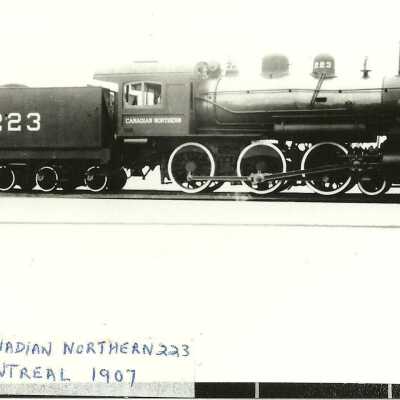 Photograph, Canadian Northern Locomotive 223, Montreal, 1907.