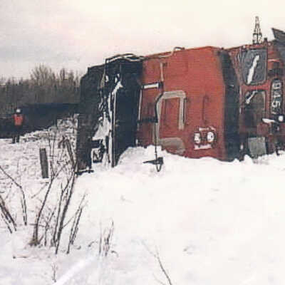 Photograph, Lilloet, BC Runaway Train Derailment, 2006.