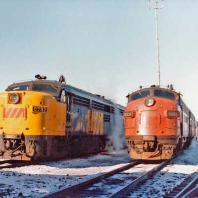 Photograph, VIA Engine 6782 and CN Engine 6536