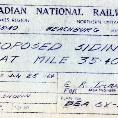 Canadian National: Plan Showing the Proposed Siding at Mile 35.40
