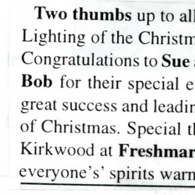 "News from Capreol" in Valley Vision, "Lighting Volunteers"