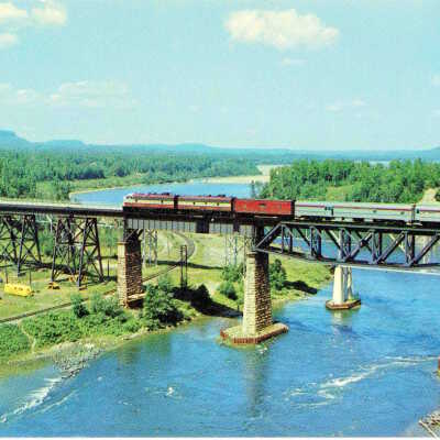 Photograph, Postcard, CPR Nipigon River Bridge.