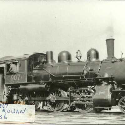 Photograph, CNR Locomotive 907, Port Rowan, 1936.