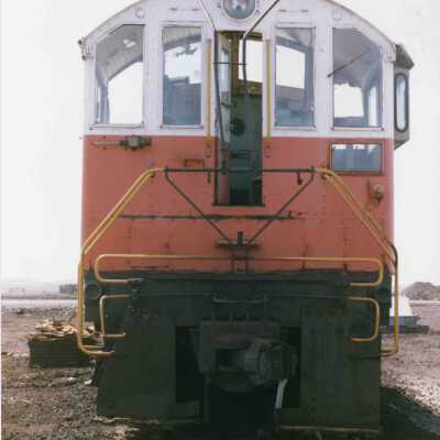 Photograph, Falconbridge Diesel Locomotive, Back view.