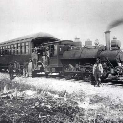 Photograph, Mond Nickel 7, with crew.