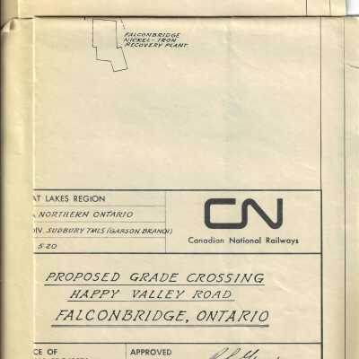 Blueprint - CN Proposed Grade crossing in Falconbridge
