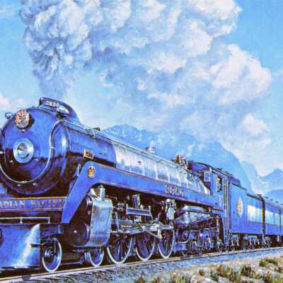 Photograph, Postcard, CPR Royal Train, May 1939, Painting by Harlan Hiney.