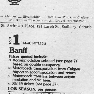Newspaper Advertisement, Inter-Continental Travel.