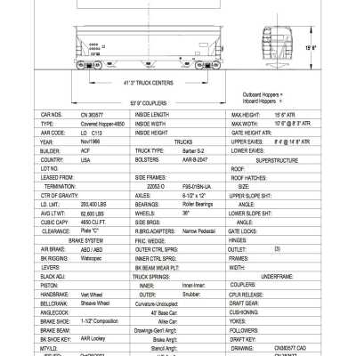 Document, Rolling Stock Plan, Canadian National Railway, CN383577.