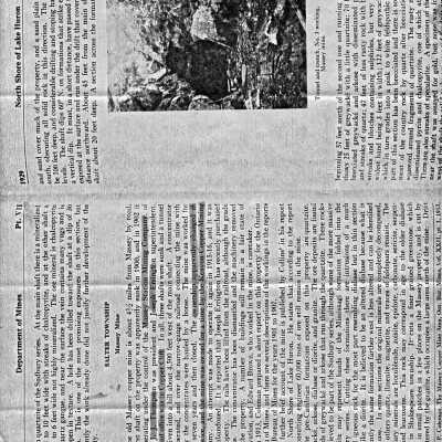 Article, Massey Mines from the Department of Mines