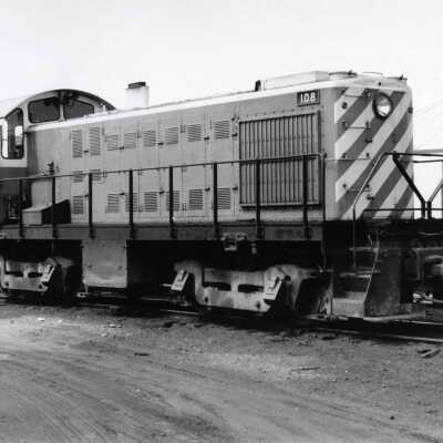 Photograph, Falconbridge Locomotive 108, 1976.