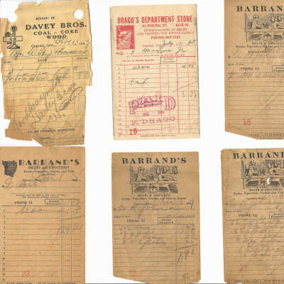 Grocery Receipts from Capreol grocery stores