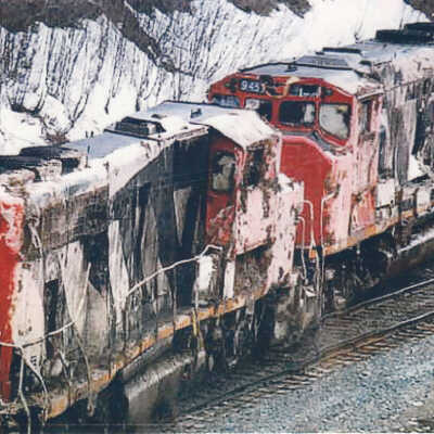 Photograph, Lilloet, BC Runaway Train Derailment, 2006.
