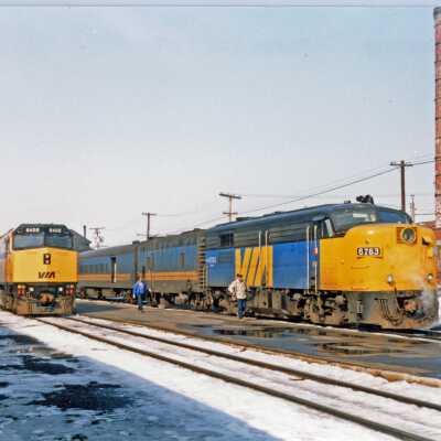 Photograph, VIA Locomotive 6763, VIA Locomotive 6405.