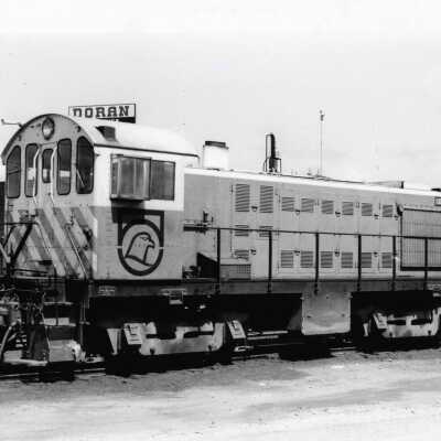 Photograph, Falconbridge Locomotive 108, circa 1976, near Doran buildings.
