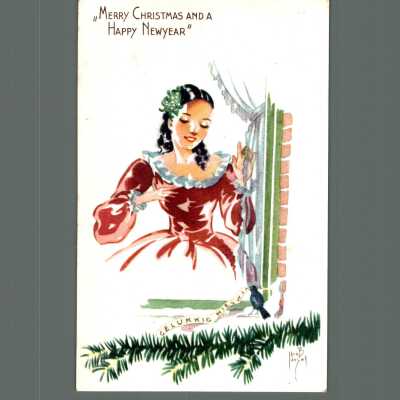Postcard written to Mr. and Mrs. Carrise in 1946
