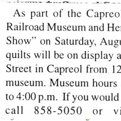 "News from Capreol" in Valley Vision, July 10, 2003