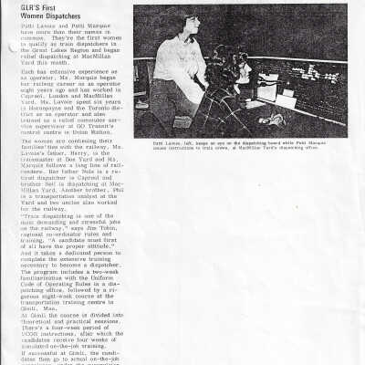 GLR's First Women Dispatchers