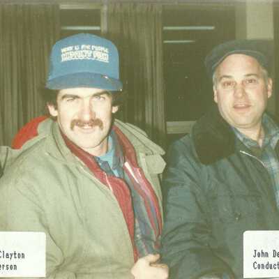 Photograph, Jerry Clayton Trainperson, John DeCiccio Conductor.