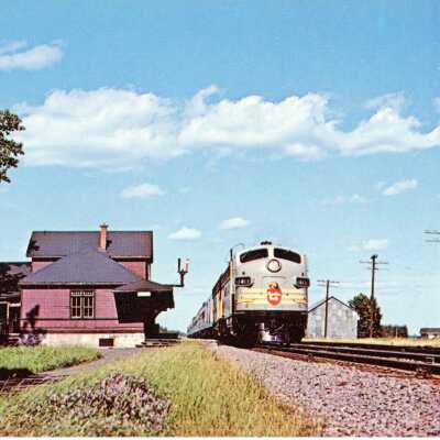 Photograph, Postcard, CPR Train 1, The Canadian, Alfred, Ontario, July 1966.