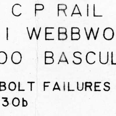Document, Plan, Canadian Pacific Railway, Bridge 182.2.1 Webbwood Subdivision, Soo Bascule.