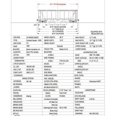 Document, Rolling Stock Plan, Canadian National Railway, CN390302-390321.