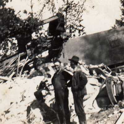 Photograph-Derailed CN Car