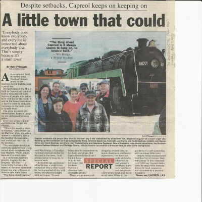 "A little town that could" in The Sudbury Star, April 7, 2002